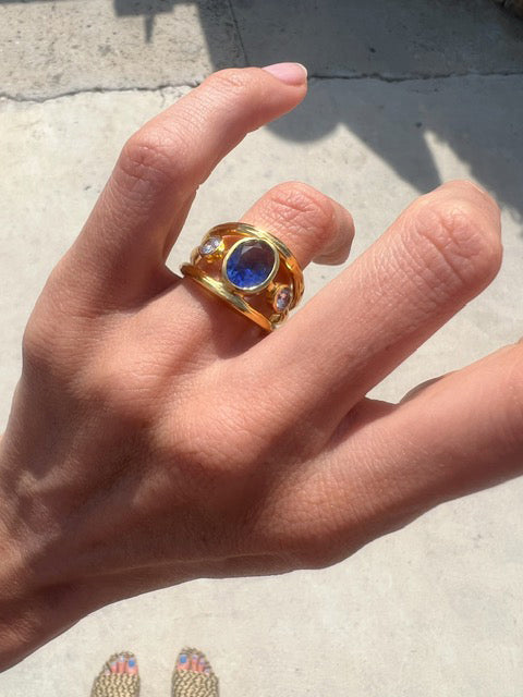 Shyla Gigi Ring Dark Blue