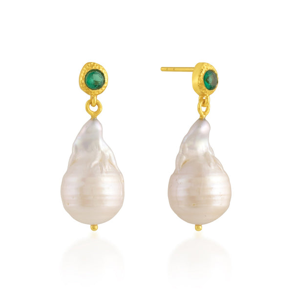 Shyla Lima Earrings Emerald