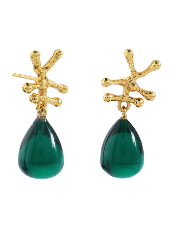 Shyla Nuria Earrings Emerald