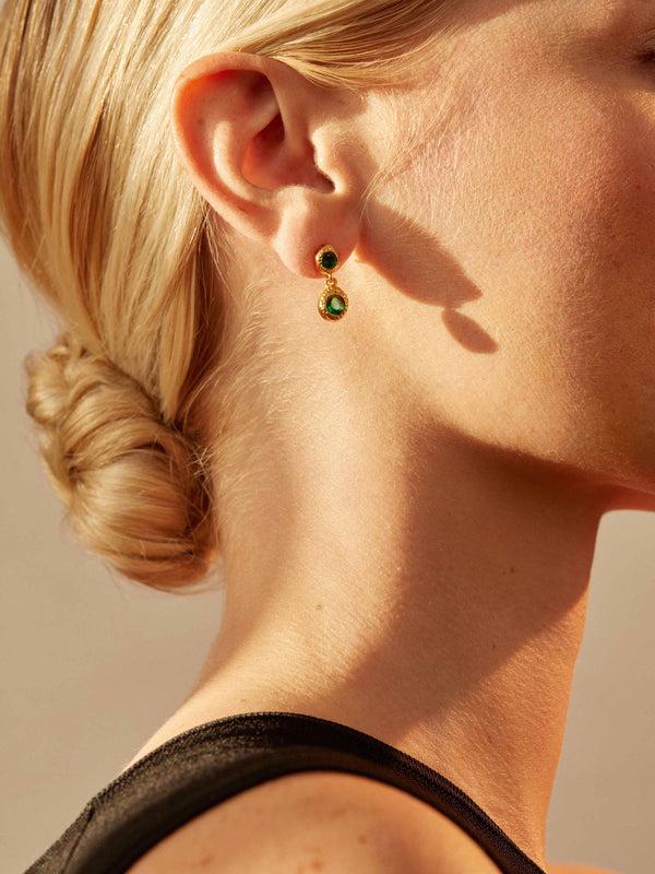Shyla Odessa Earrings Emerald
