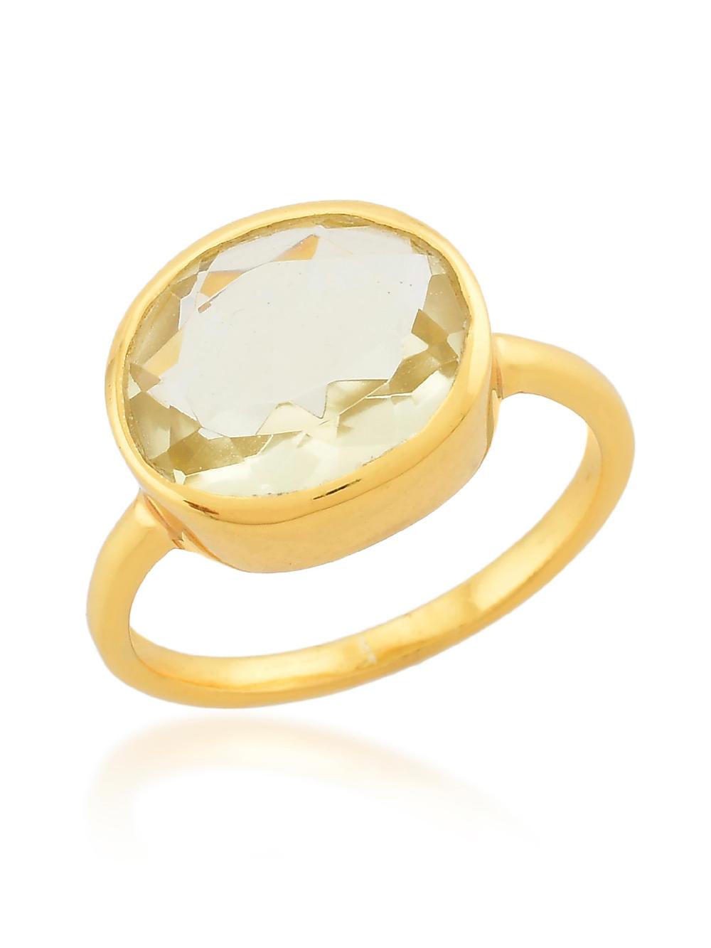 shyla Oval Chunky Ring Lemon