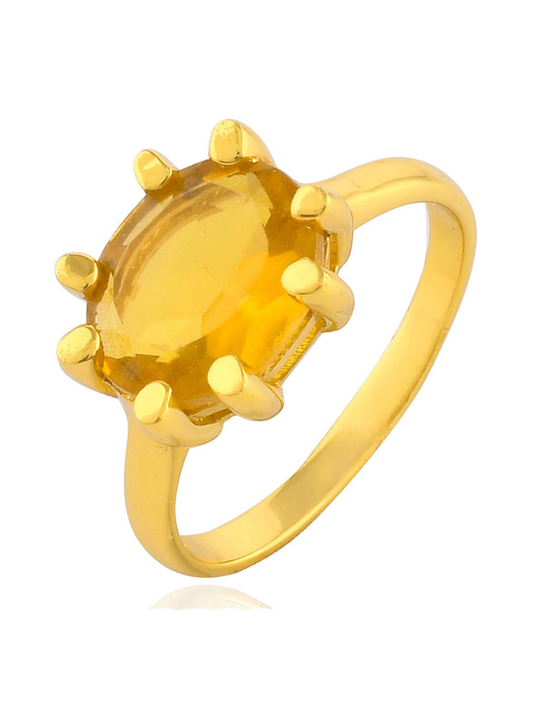 Shyla Oval Claw Ring Clear