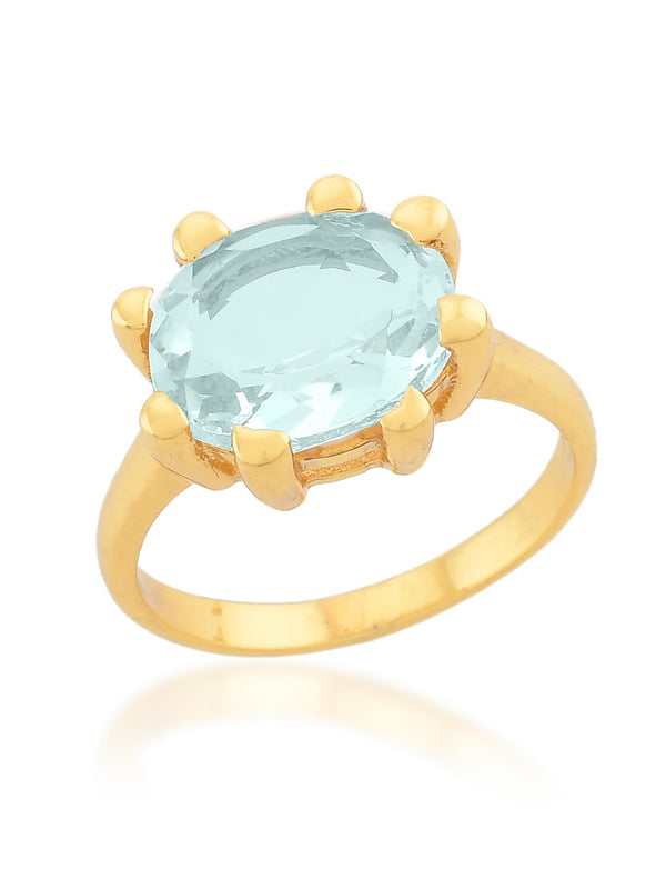Shyla Oval Claw Ring Soft Green