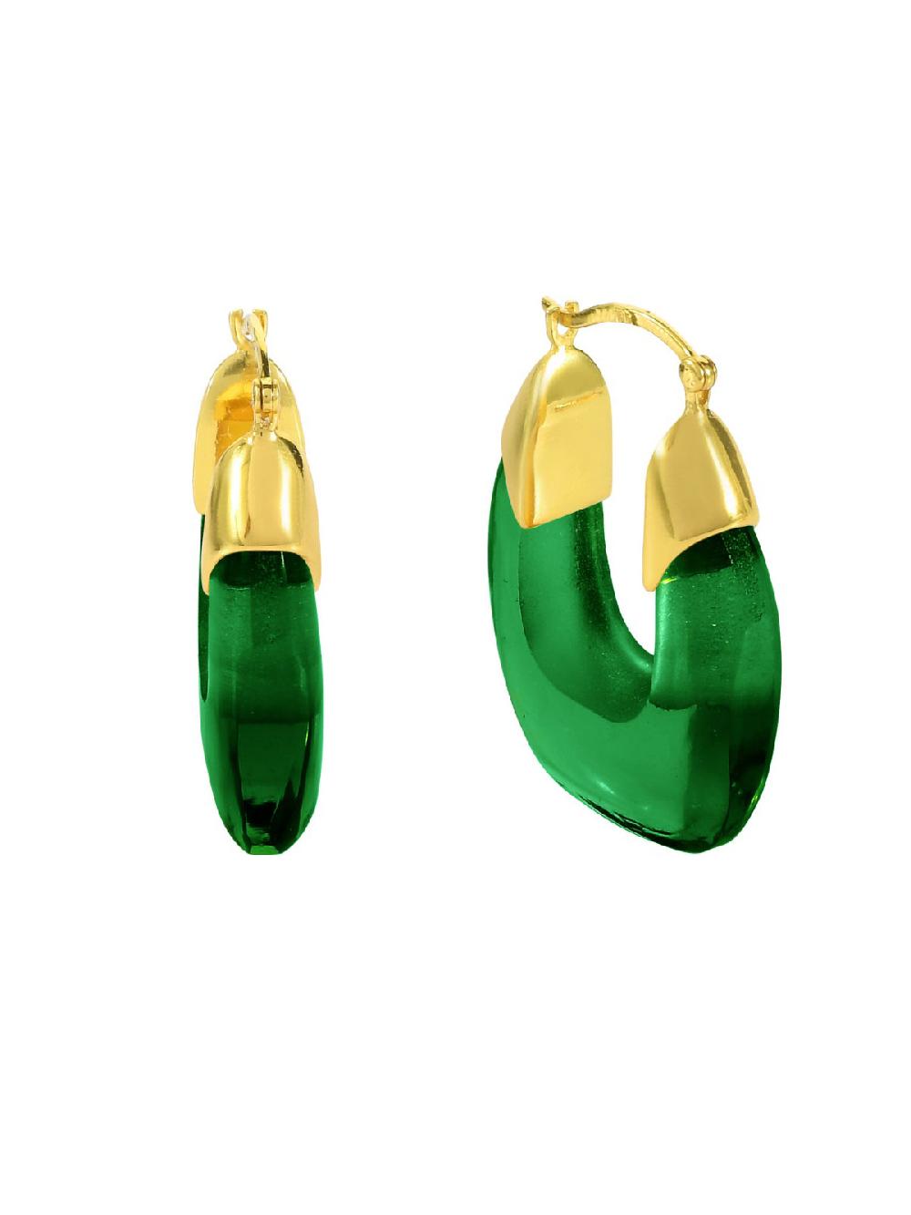 shyla Rafelli Earrings Emerald