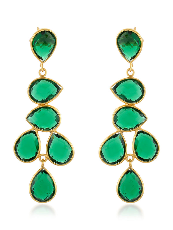 Shyla Sheena Earrings Emerald