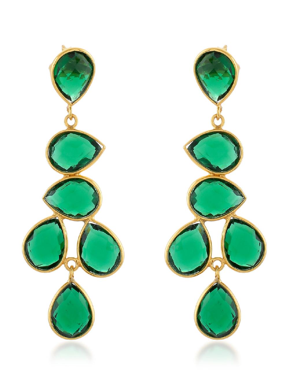 shyla Sheena Earrings Emerald