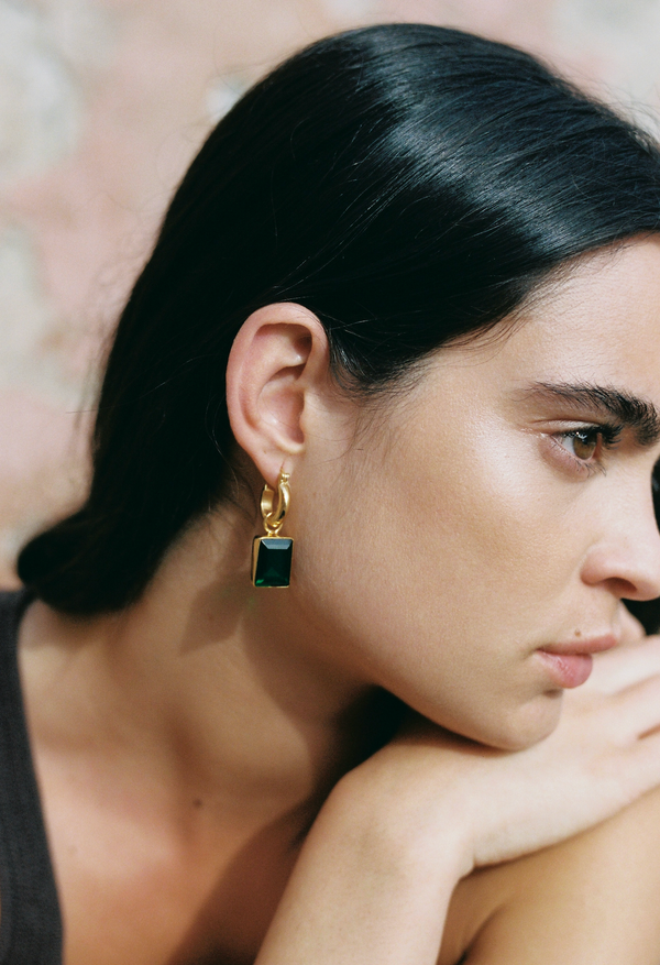 Shyla Sorrento Earrings Emerald