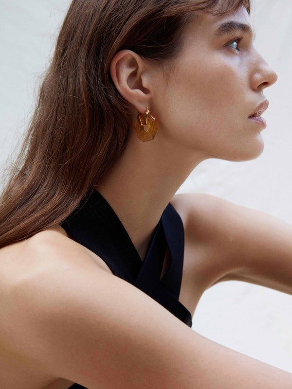 Shyla Sphinx Earrings Citrine