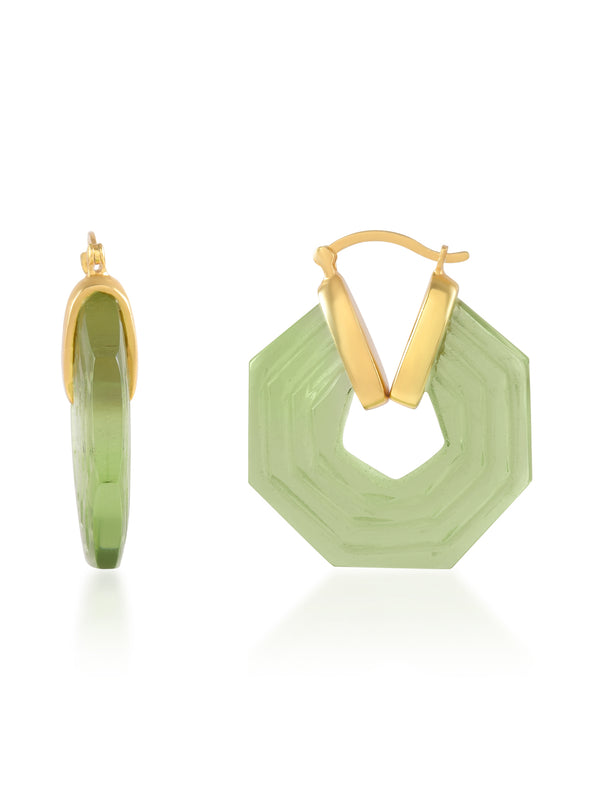 Shyla Sphinx Earrings Soft Green