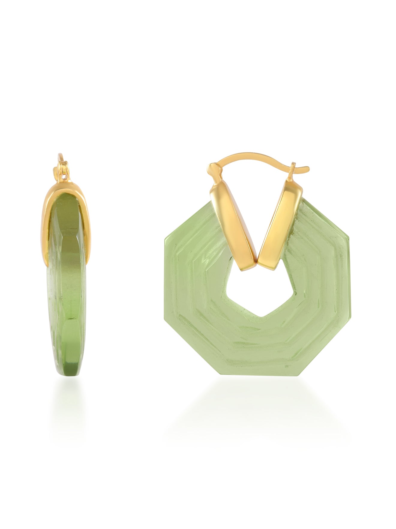 shyla Sphinx Earrings Soft Green
