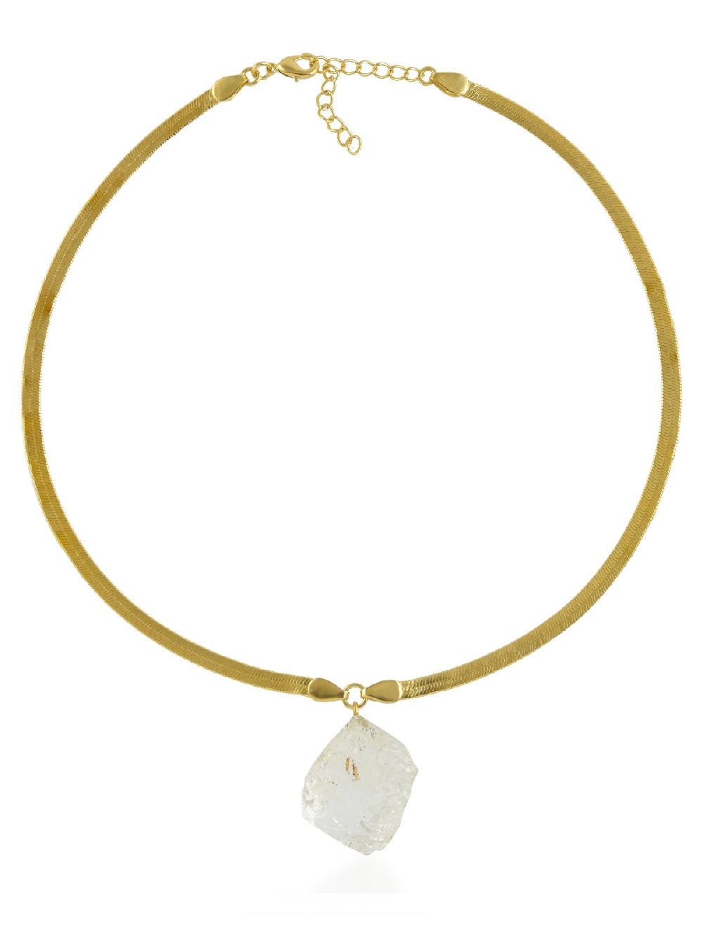 shyla The Serpentine Necklace Raw Crystal