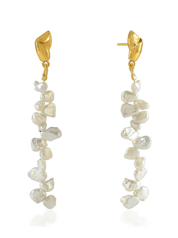Shyla Waterfall Pearl Earrings