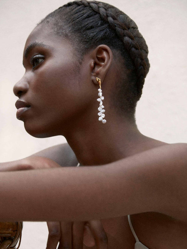 Shyla Waterfall Pearl Earrings