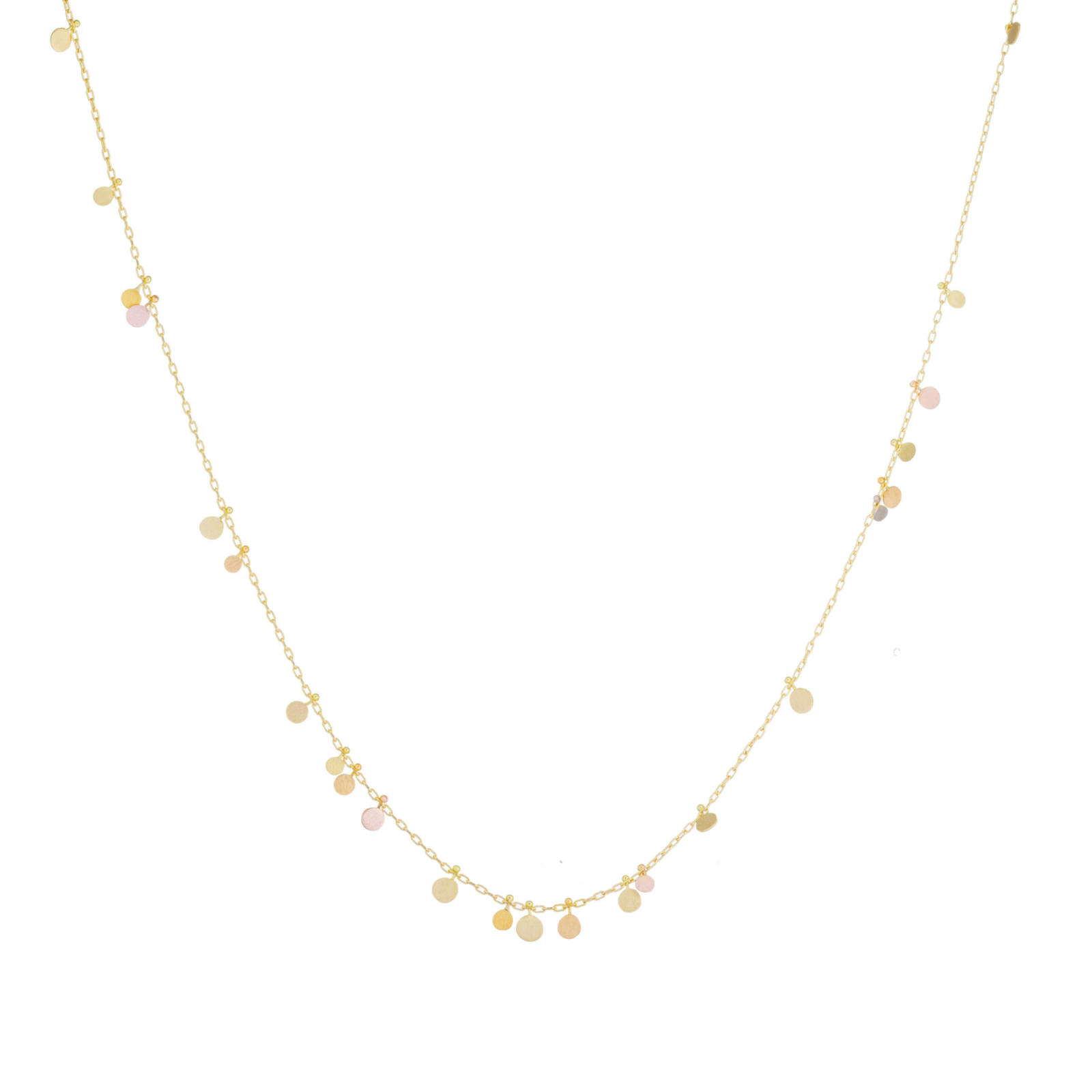 sia taylor Long Simple Rainbow Random Dots Necklace