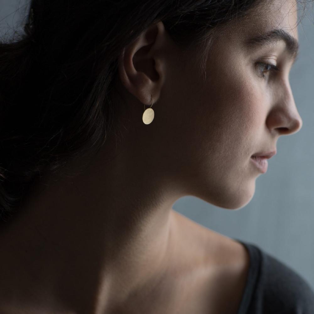 Sia Taylor 12mm Moon Drop Earrings