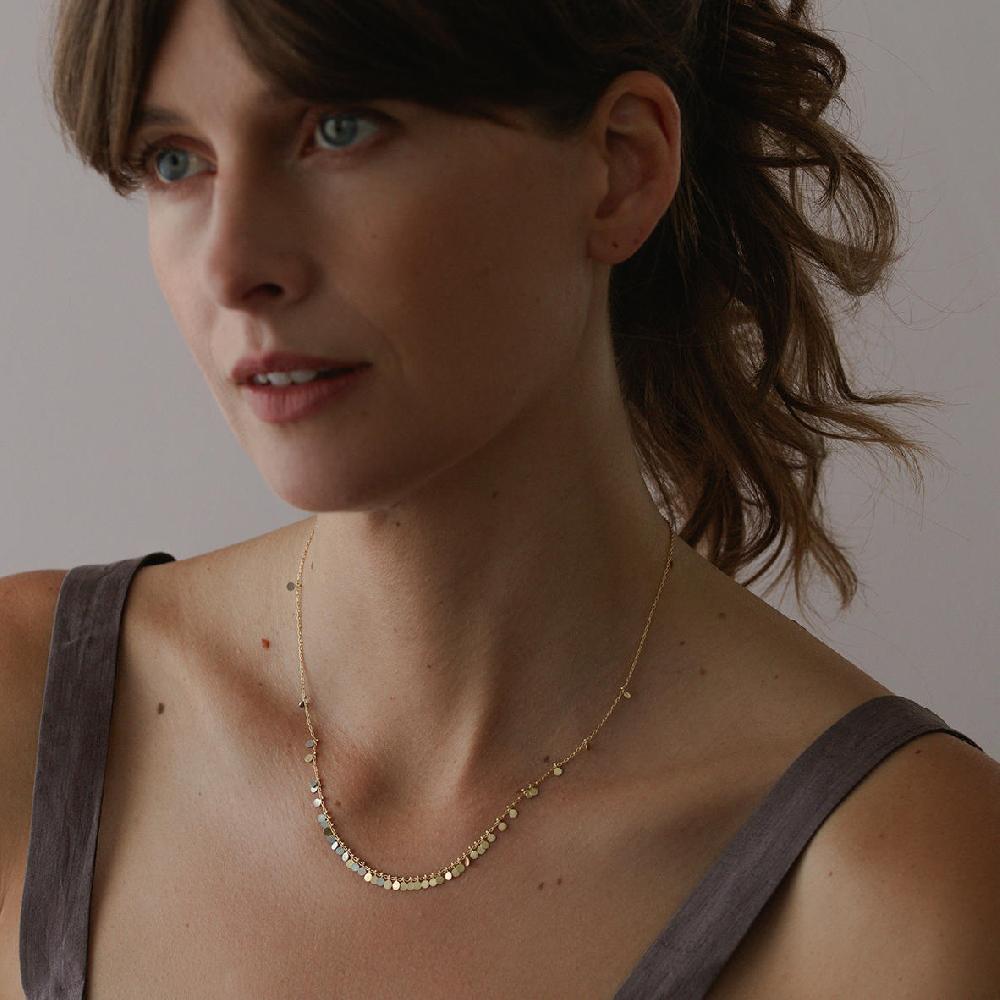 Sia Taylor Cool Dispersing Dots Arc Necklace