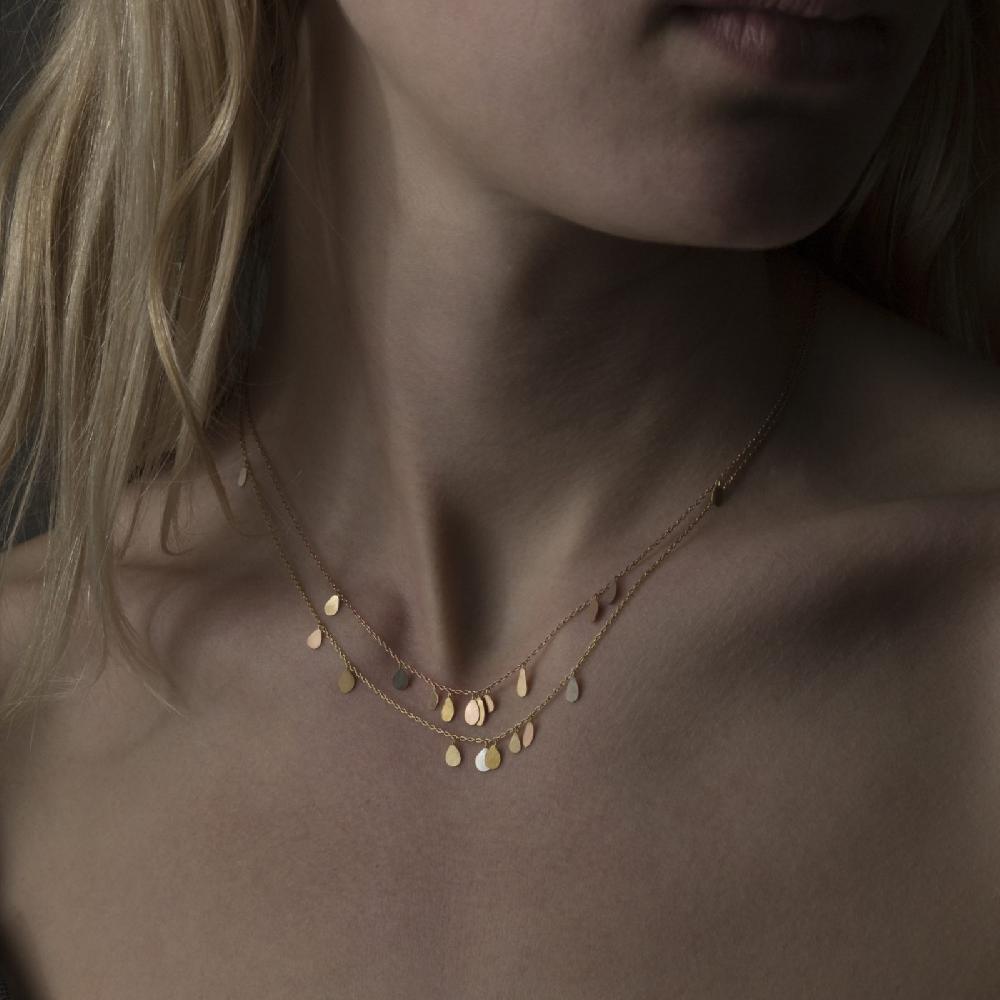 Sia Taylor Double Chain Raindrops Necklace