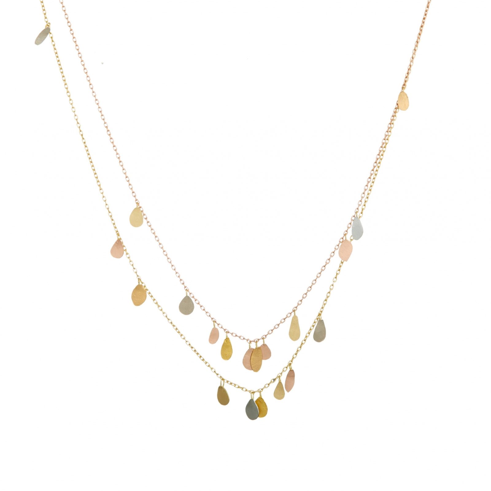 sia taylor Double Chain Raindrops Necklace