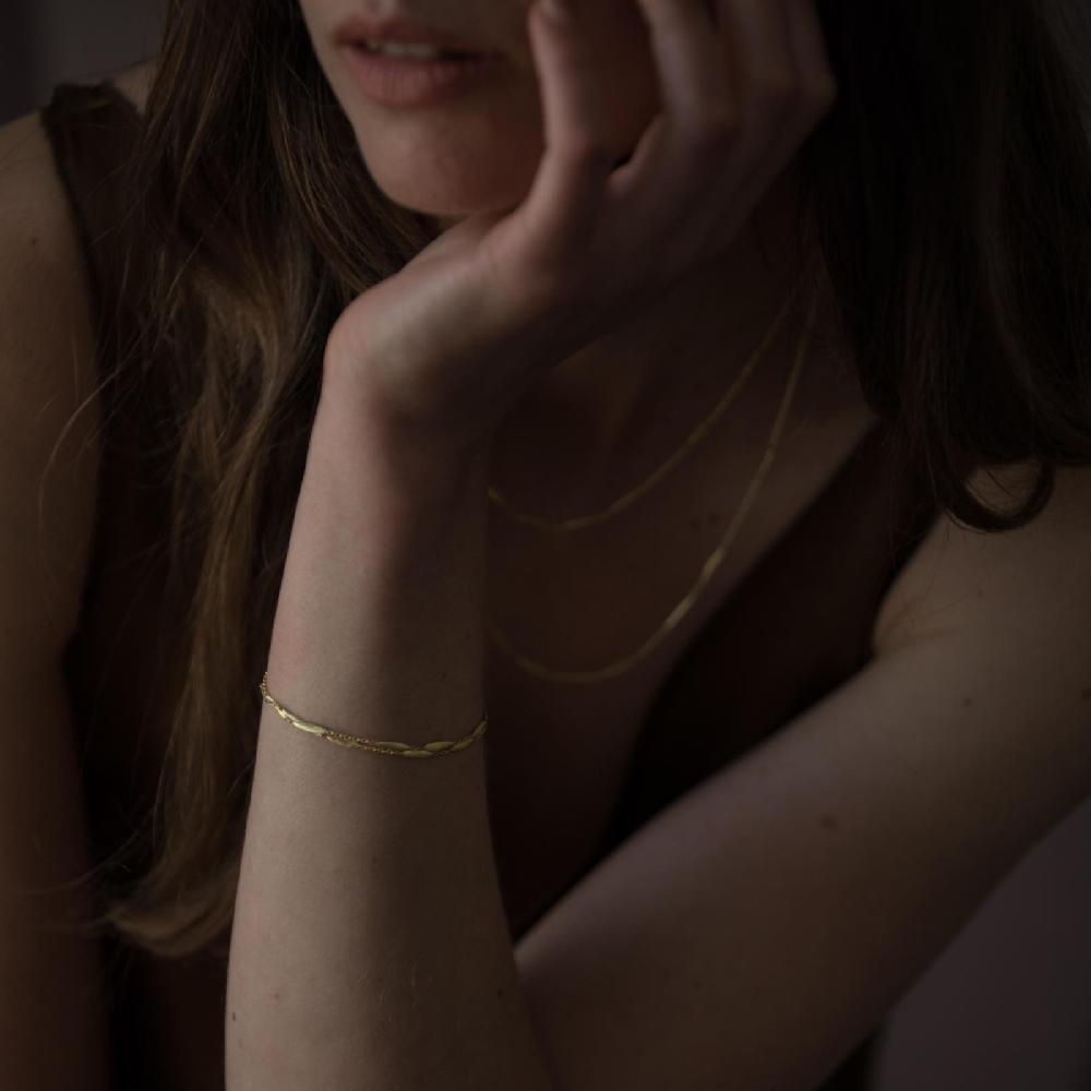 Sia Taylor Grass Seeds Double Chain Bracelet