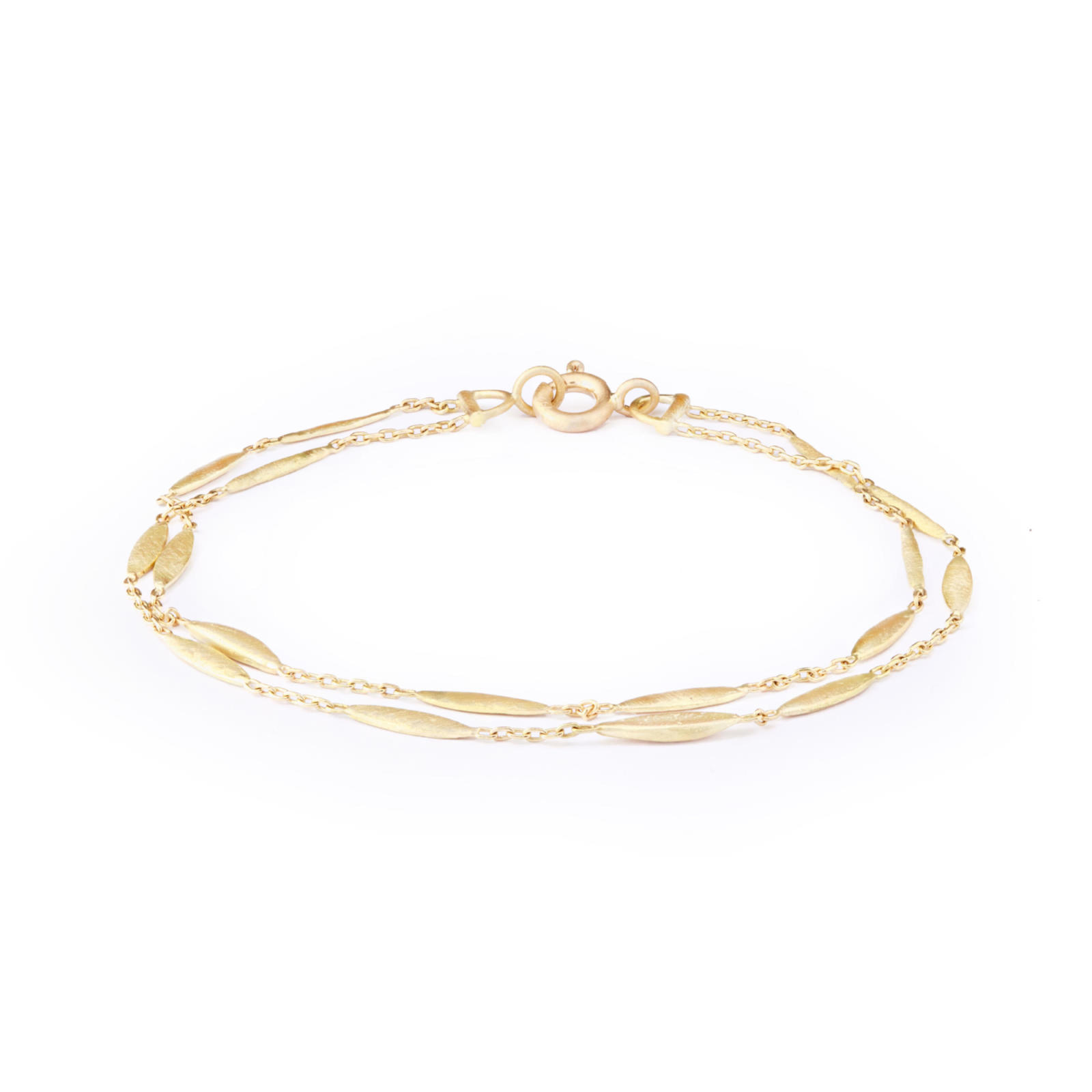 sia taylor Grass Seeds Double Chain Bracelet