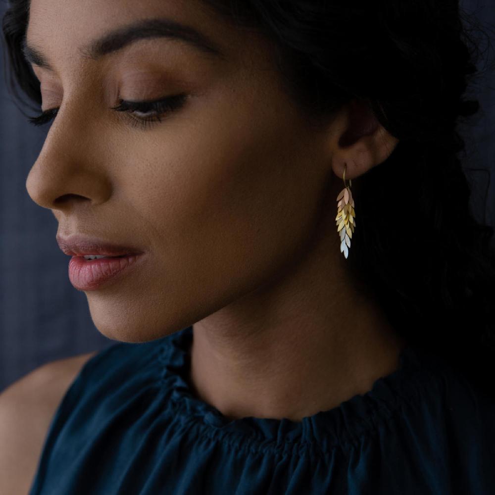 Sia Taylor Rainbow Leaf Earrings