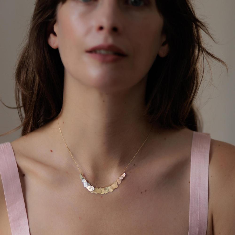 Sia Taylor Rainbow Petals Arc Necklace