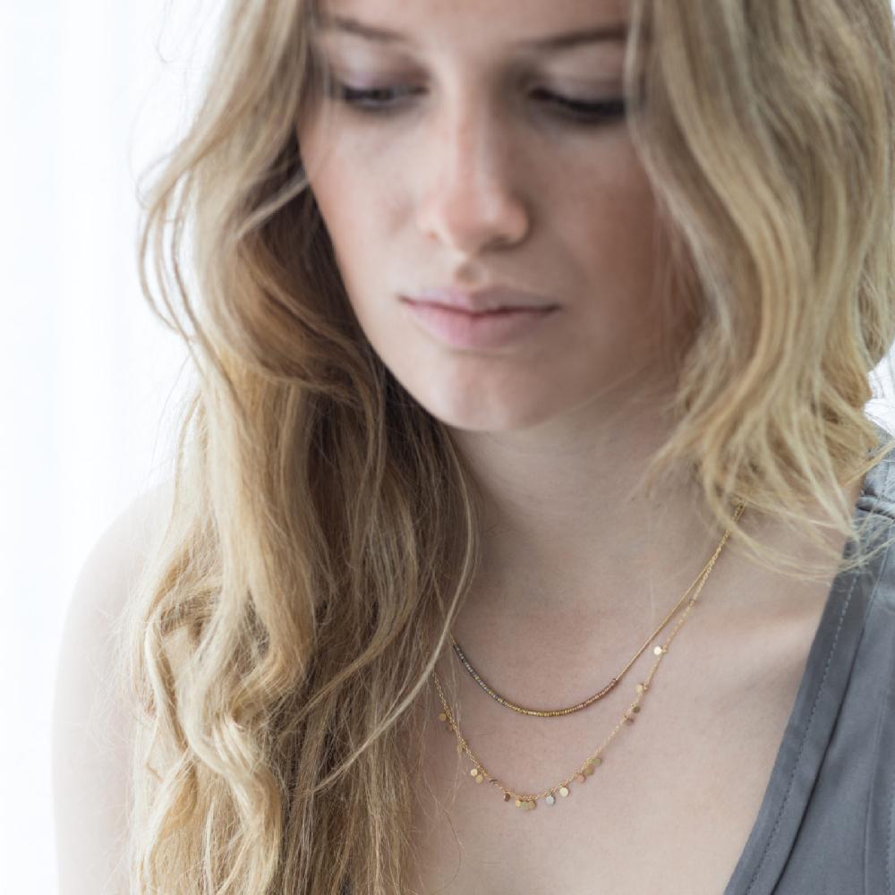 Sia Taylor Rainbow Random Dots Necklace