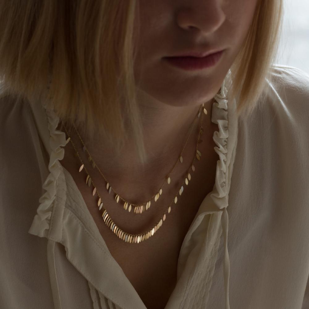 Sia Taylor Rainbow Scattered Leaf Necklace