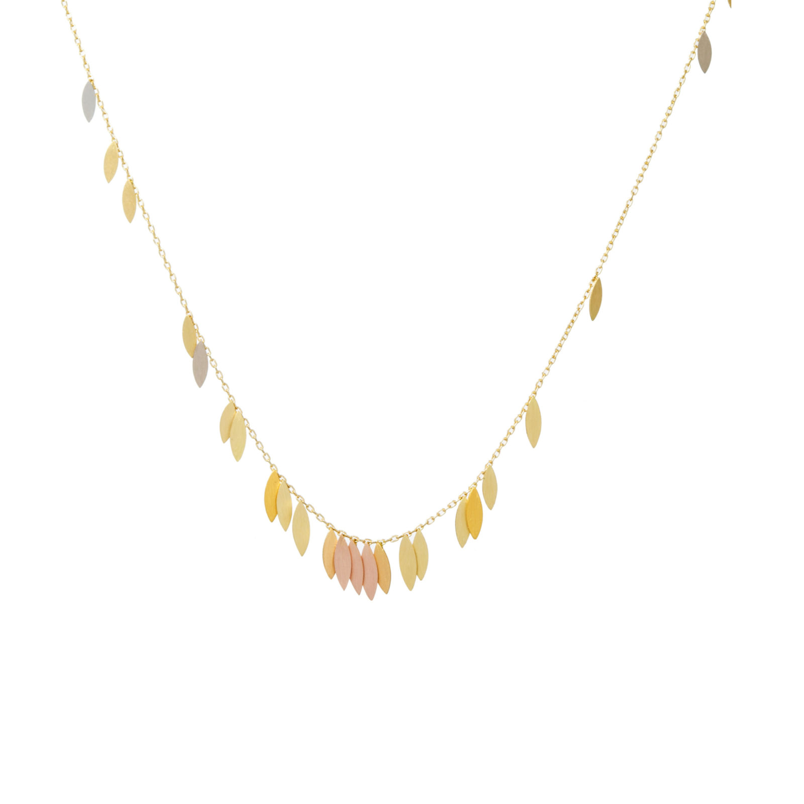 sia taylor Rainbow Scattered Leaf Necklace