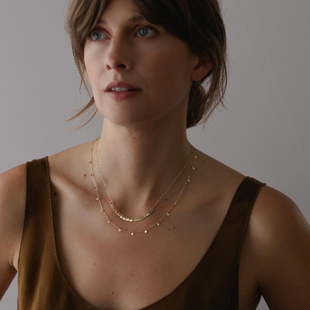 Sia Taylor Rainbow Tiny Dots Arc Necklace
