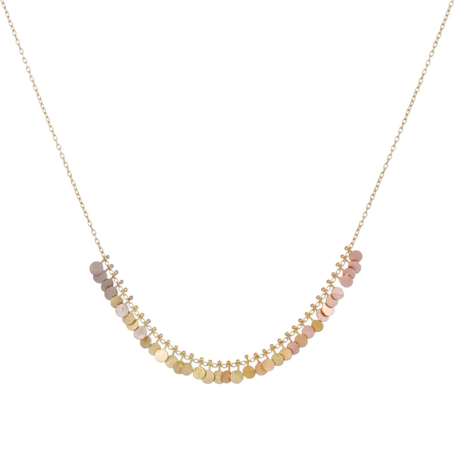 sia taylor Rainbow Tiny Dots Arc Necklace