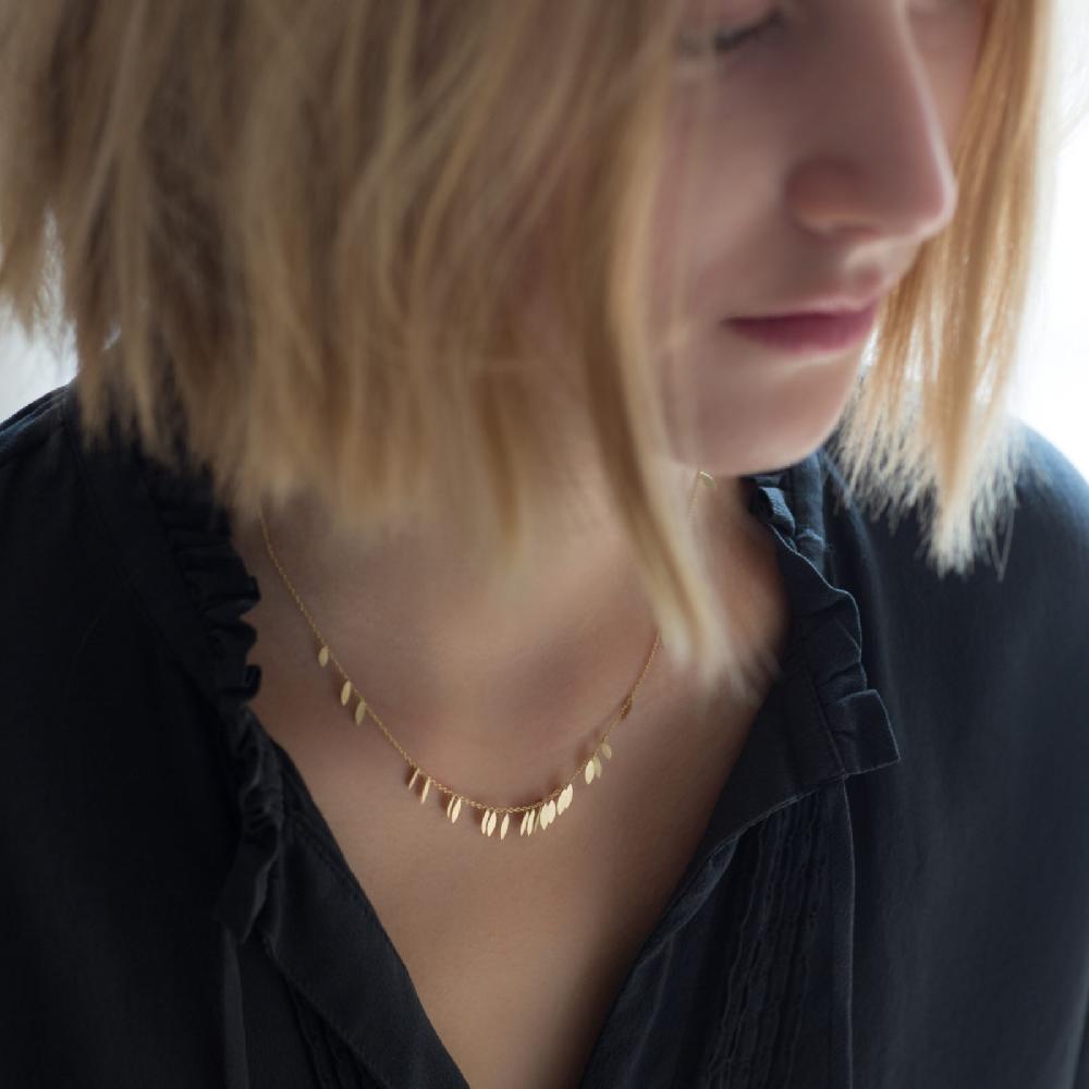 Sia Taylor Scattered Leaf Necklace