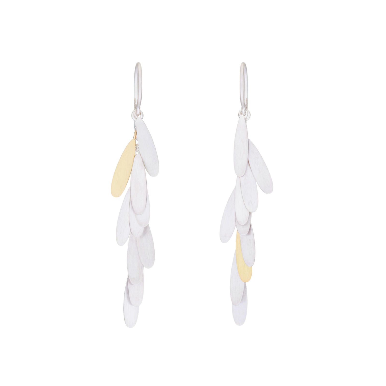 sia taylor Silver Daisy Long Earrings