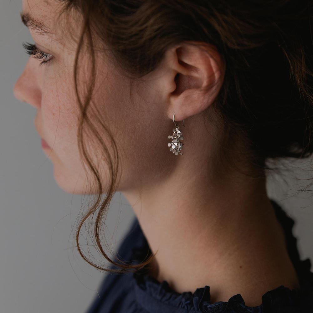 Sia Taylor Silver Dots Cluster Earrings