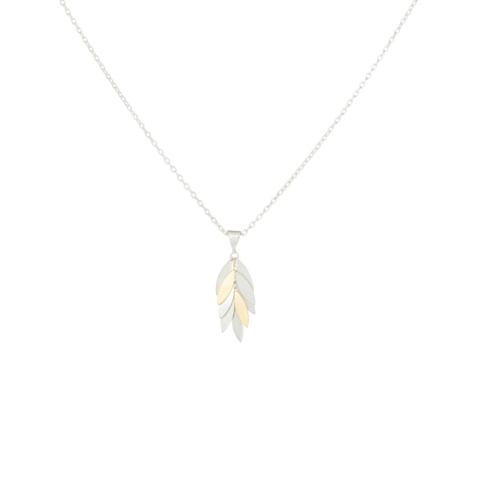 sia taylor Silver Falling Leaf Pendant