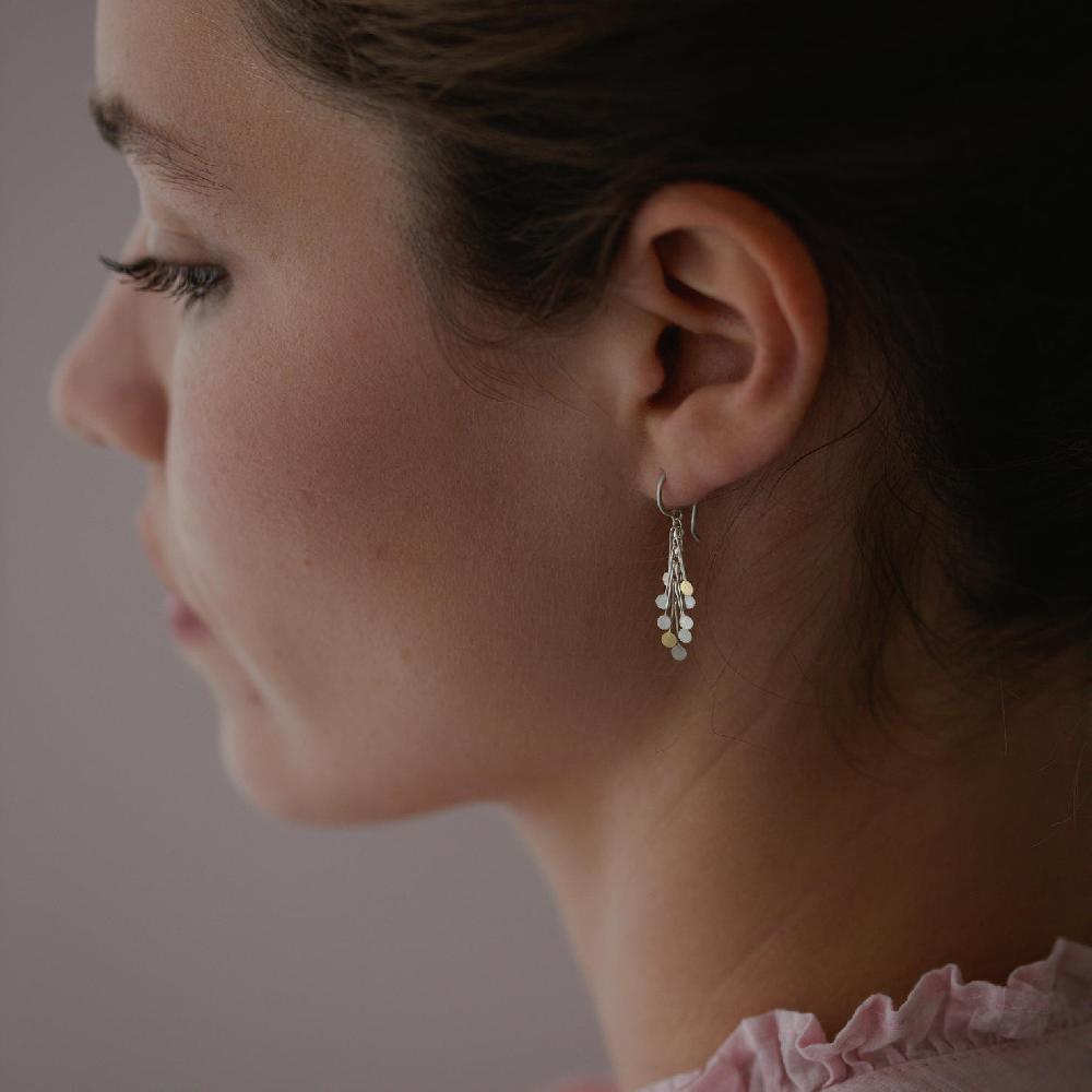 Sia Taylor Silver & Gold Dot Earrings