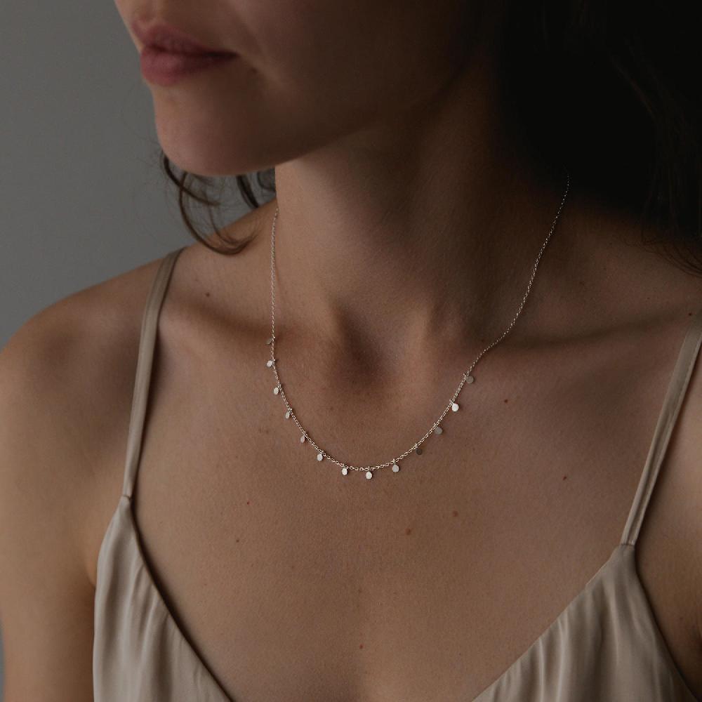 Sia Taylor Silver Little Dots Necklace