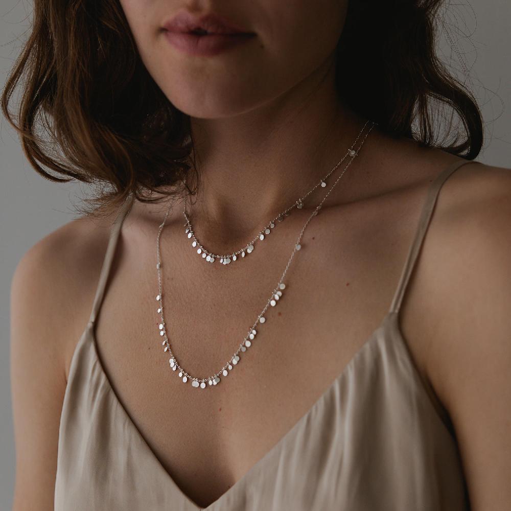 Sia Taylor Silver Random Dots Necklace