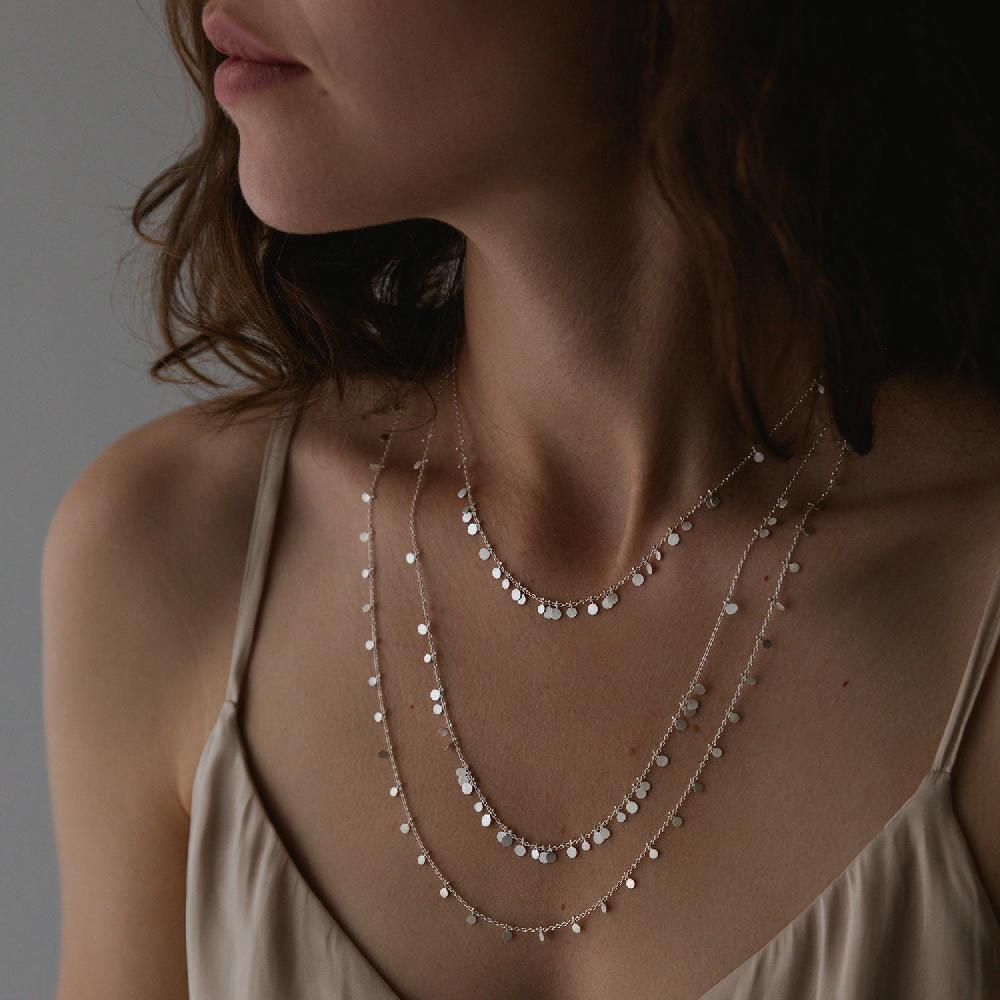 Sia Taylor Silver Random Dots Necklace