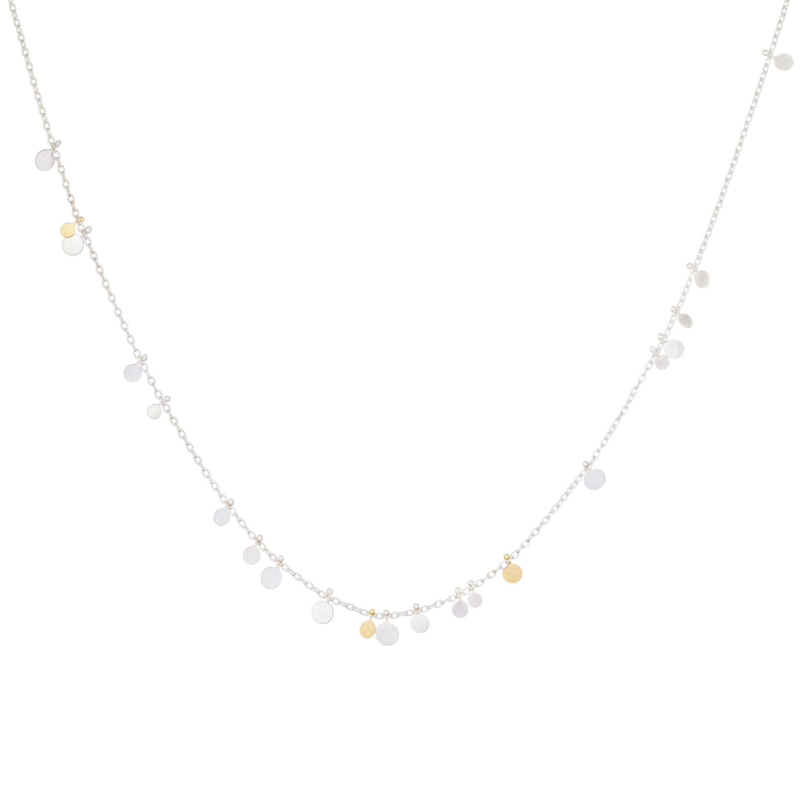 sia taylor Silver Simple Random Dots Necklace