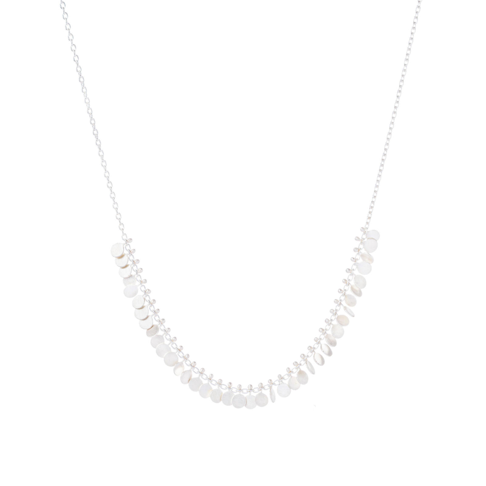 sia taylor Silver Tiny Dots Arc Necklace
