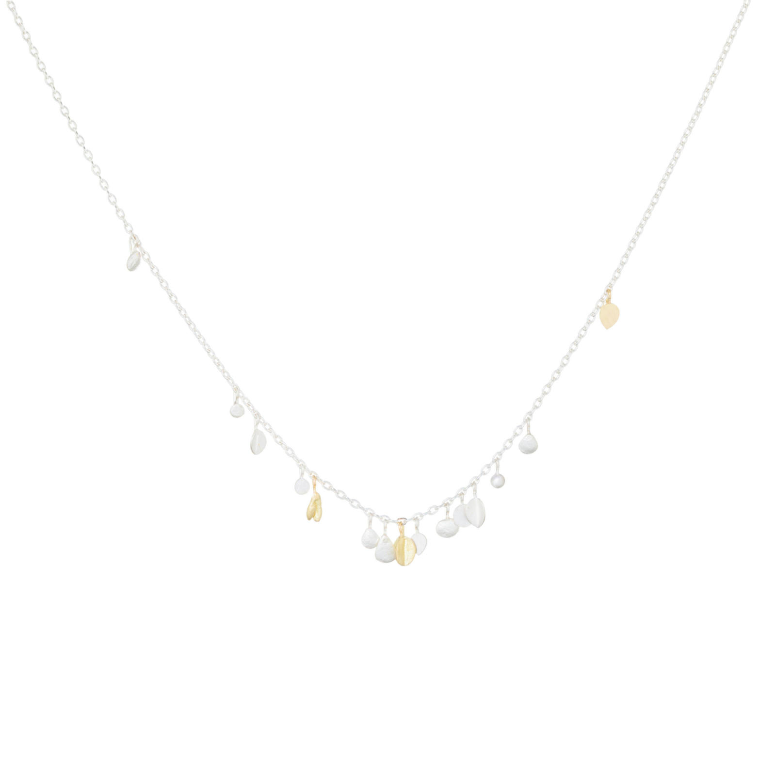 sia taylor Silver Tiny Scattered Seeds Necklace