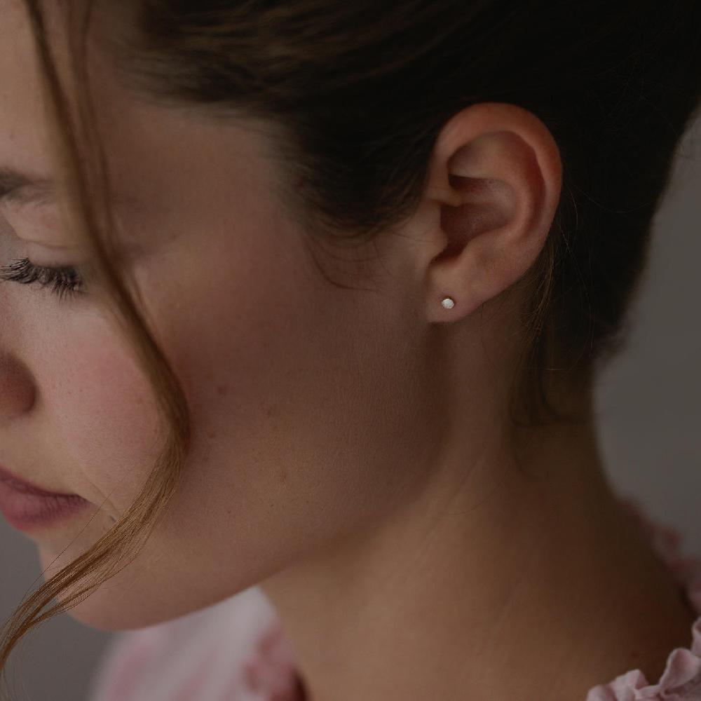 Sia Taylor Silver Tiny Seed Studs