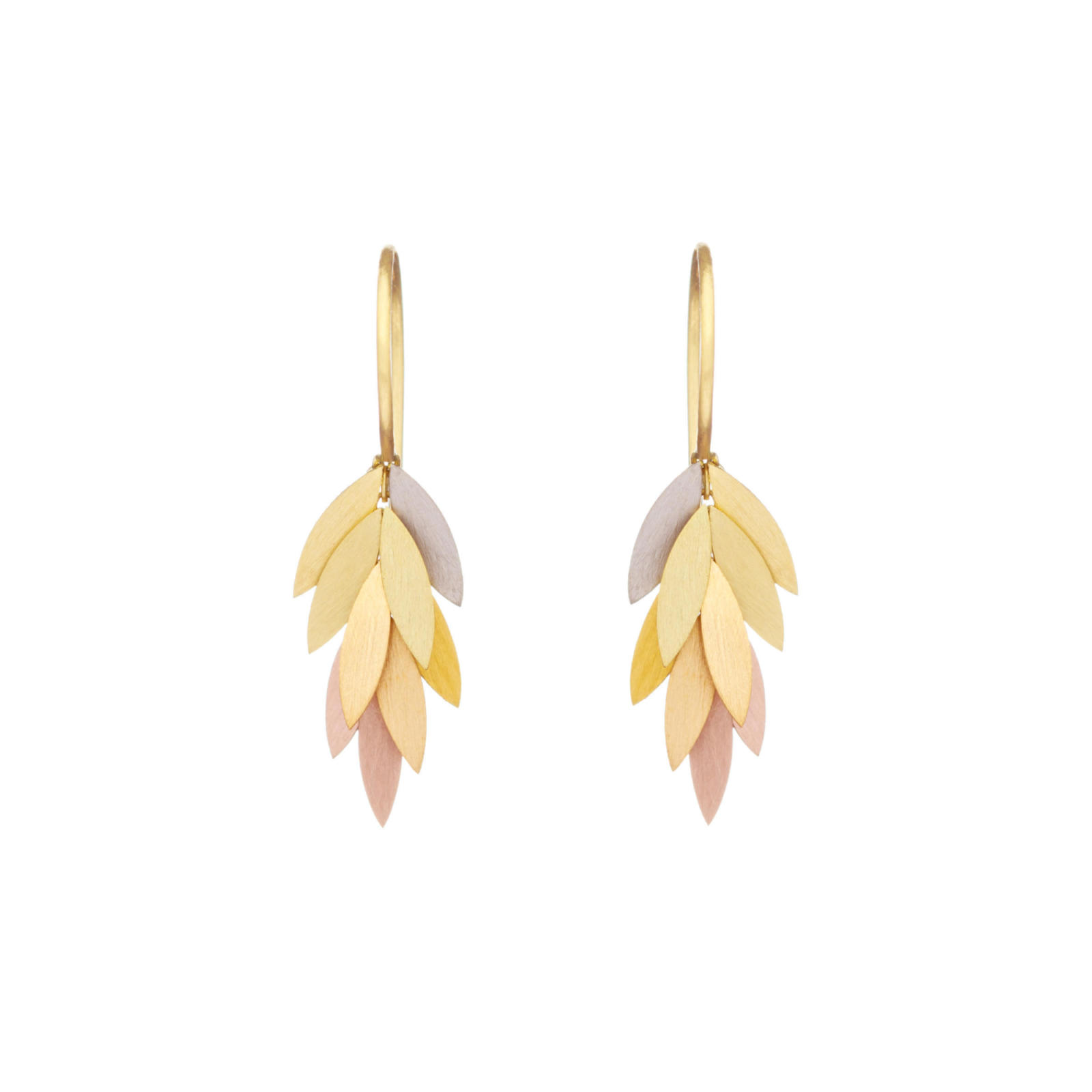 sia taylor Small Rainbow Leaf Earrings