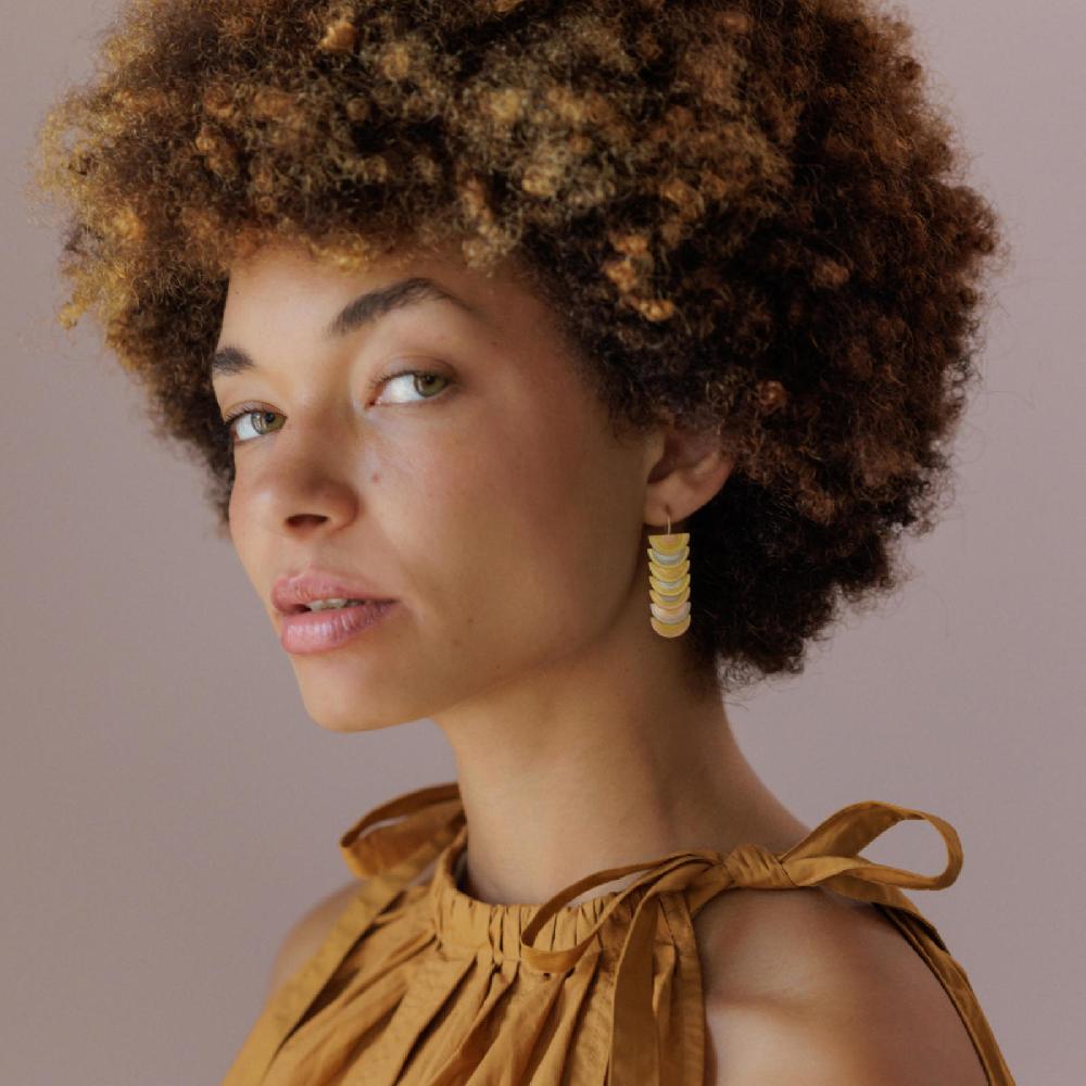 Sia Taylor Sun Halos Column Earrings