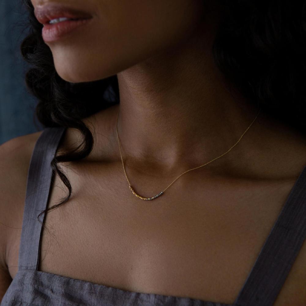 Sia Taylor Tiny Bead Rainbow Necklace