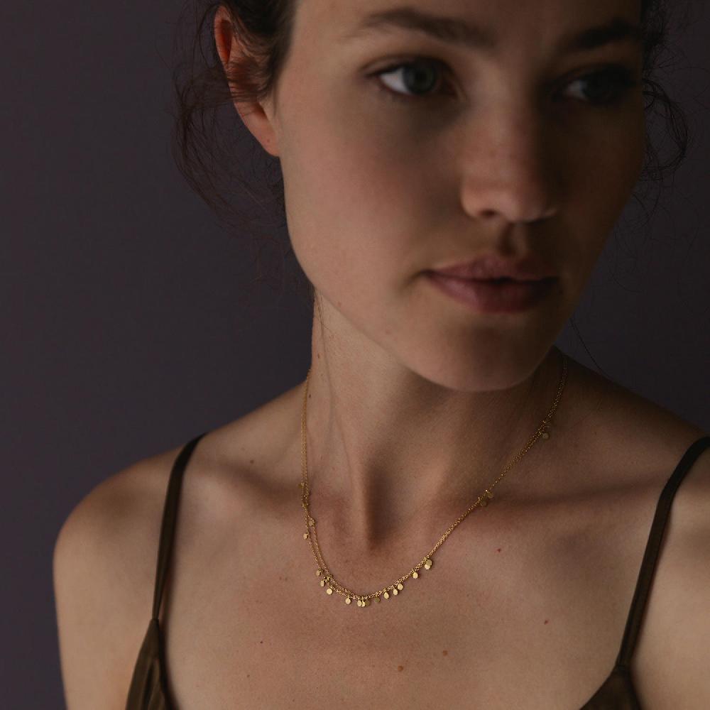 Sia Taylor Tiny Dots Double Chain Necklace