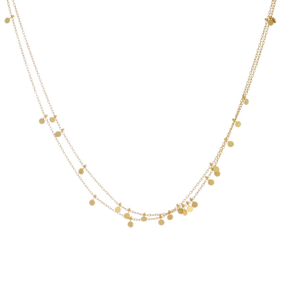 sia taylor Tiny Dots Double Chain Necklace