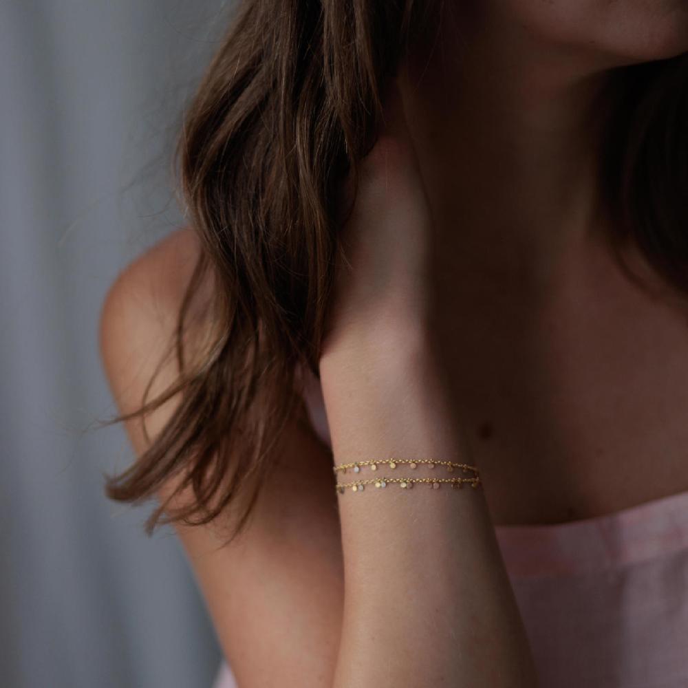 Sia Taylor Tiny Double Dots Rainbow Bracelet