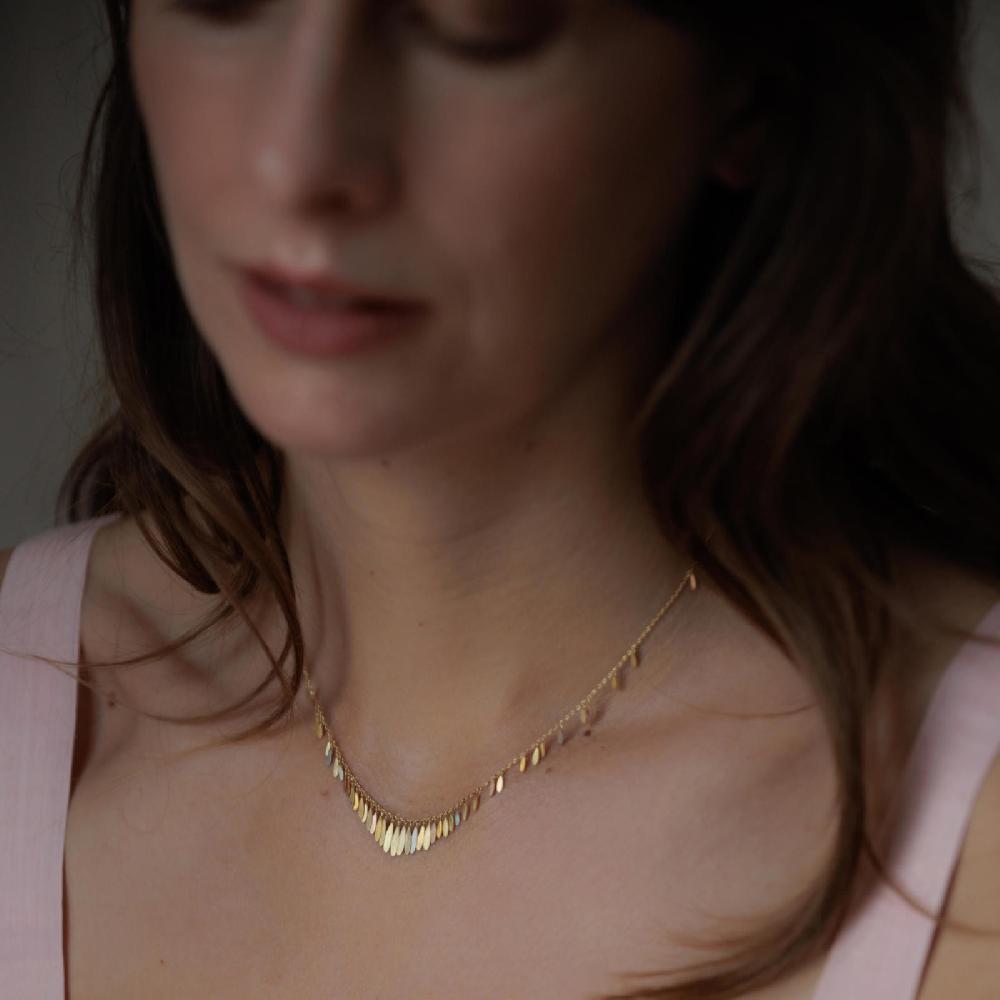 Sia Taylor Tiny Rainbow Daisy Necklace